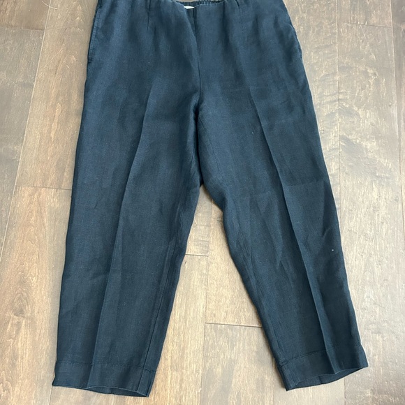 Pure Jill Linen Wide-Leg Crops - Picture 2 of 5